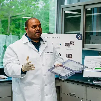Laboratory scientist conducting bioengineering research